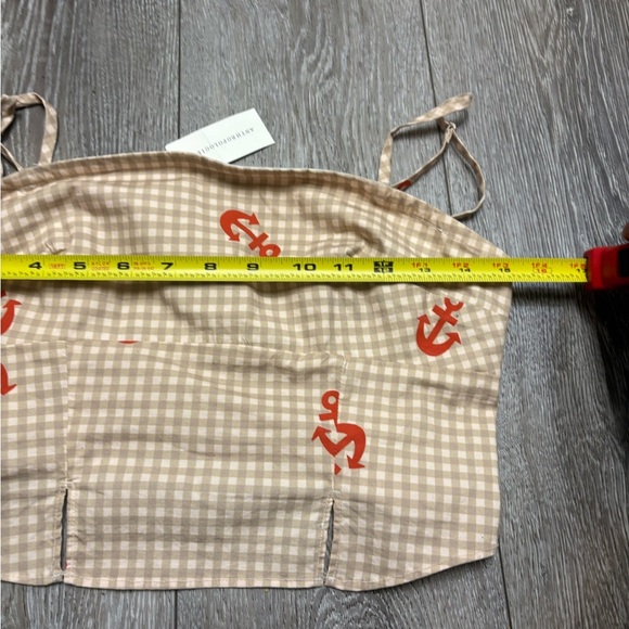 Anthropologie Beige and Red Patterned Women's Top - Picture 6 of 9